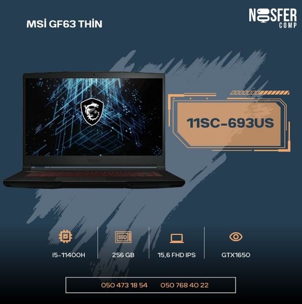 MSI MSİ GF63 Thin