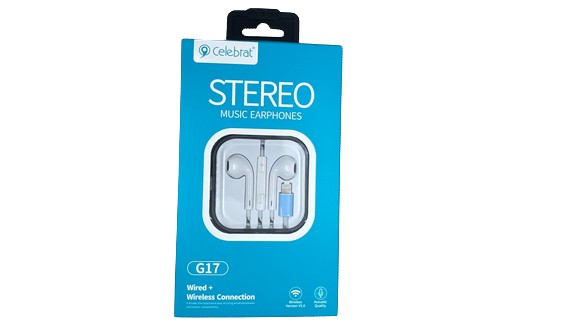 Celebrat G17 stereo earphones - Lightning