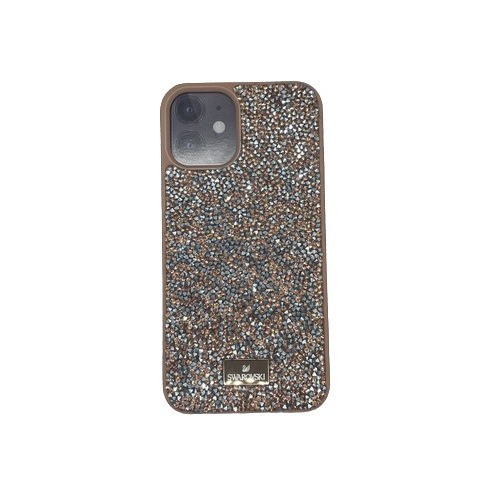 Brown Case for iPhone 12 mini with Swarovski Crystals