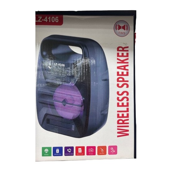 LZ-4106 Top Seller DJ Speaker 4 Inch Small Plastic Speaker With Cool Light