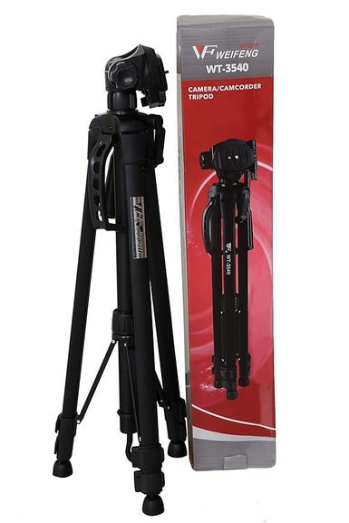 Pro WEIFENG WT-3540 Tripod with Damping Head Fluid Pan camera DV Phone VCR Video + Phone clip